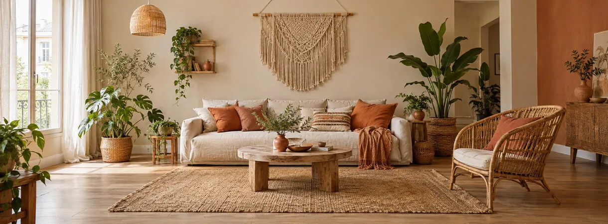 Stilul boho: culori, materiale și idei pentru living și dormitor