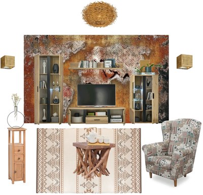 Living room stil rustic