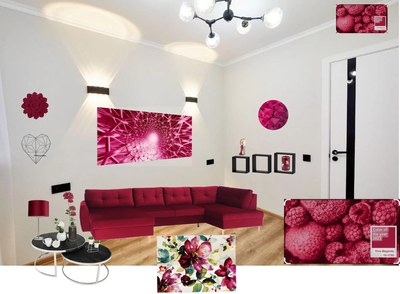 Living room  în culoarea anului 2023