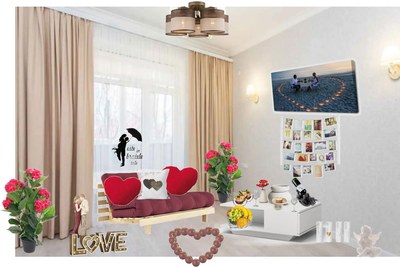 Romantic Valentine’s Day design interior