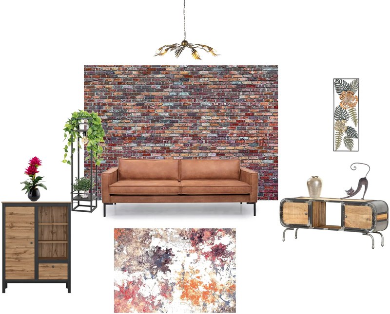 Living room stil industrial