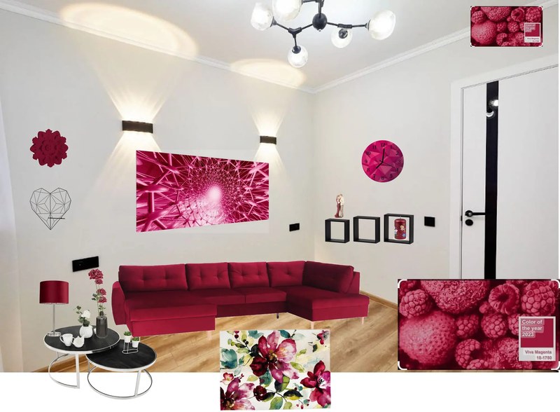 Living room  în culoarea anului 2023