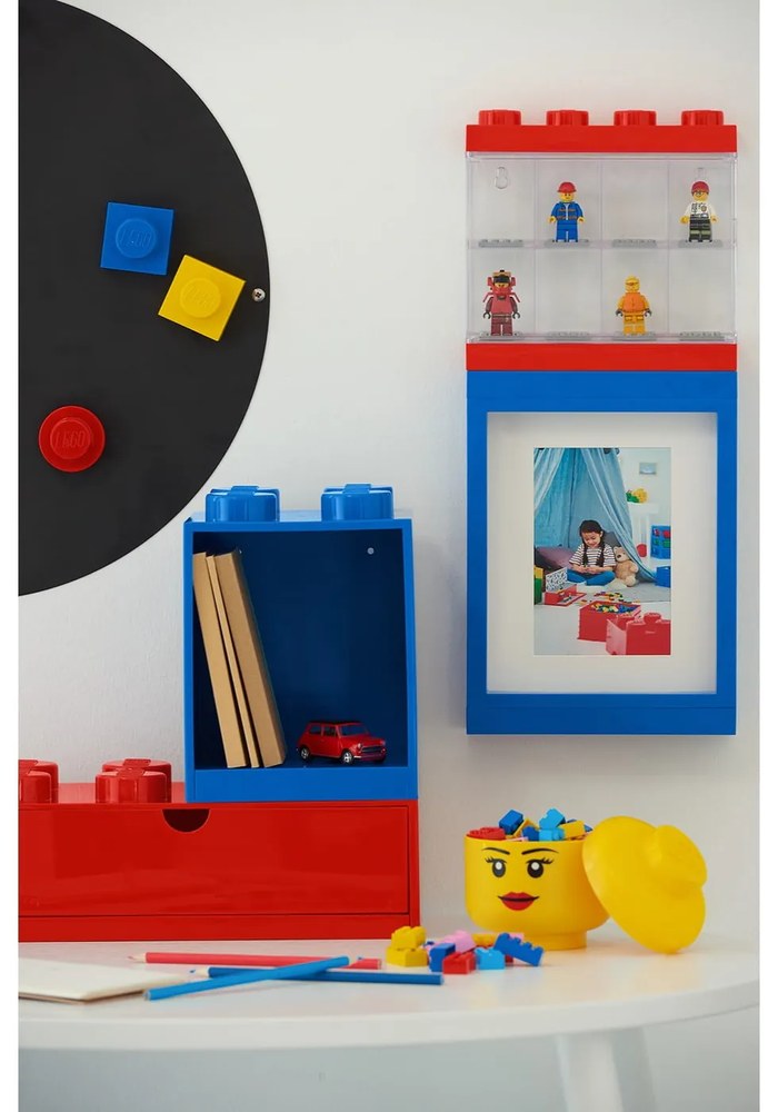 Raft de perete pentru copii LEGO® Brick 4, albastru