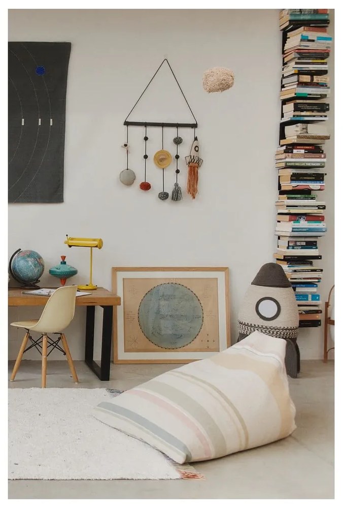 Covor pentru copii, crem, lavabil, țesut manual din bumbac 170x240 cm Stardust – Lorena Canals