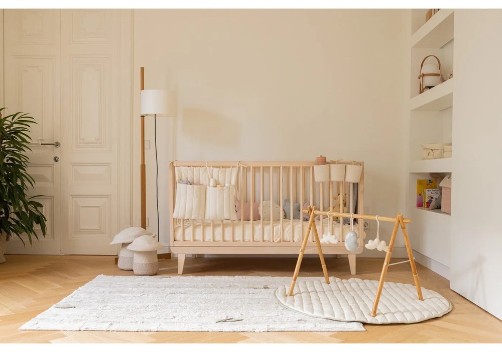 Saltea de joacă pentru copii verde/crem Bamboo Leaf – Lorena Canals