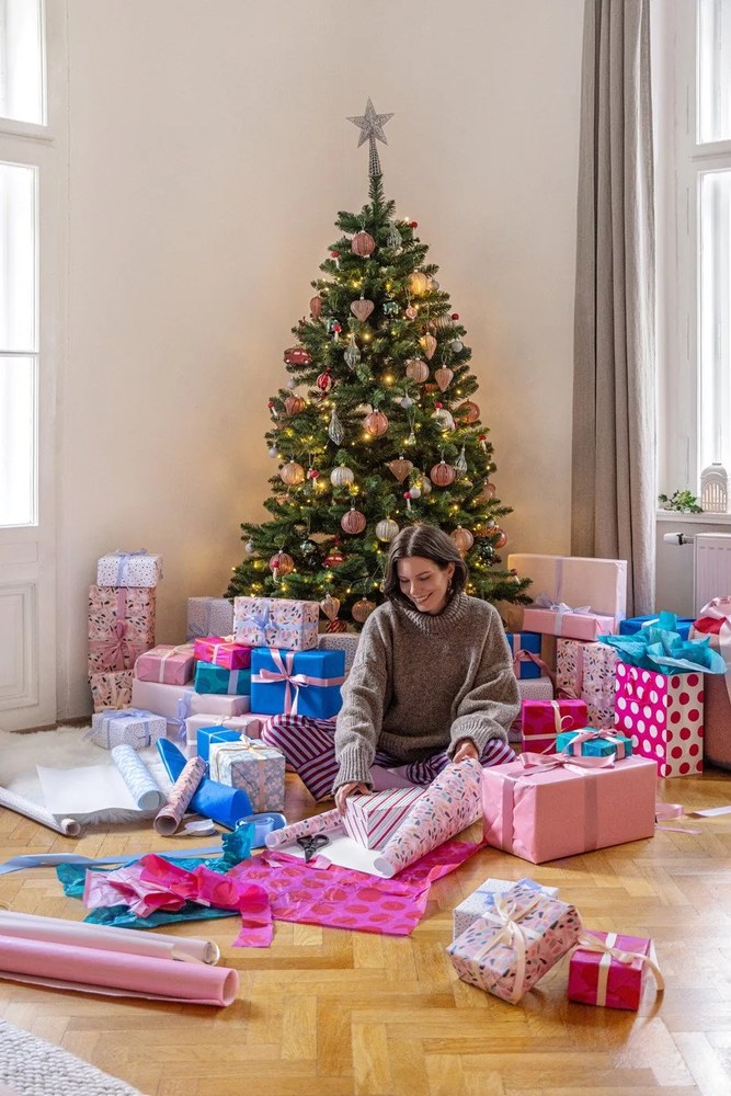 Draperie subțire cu bucle de prindere Linen Tales Daytime, 250 x 130 cm, bej