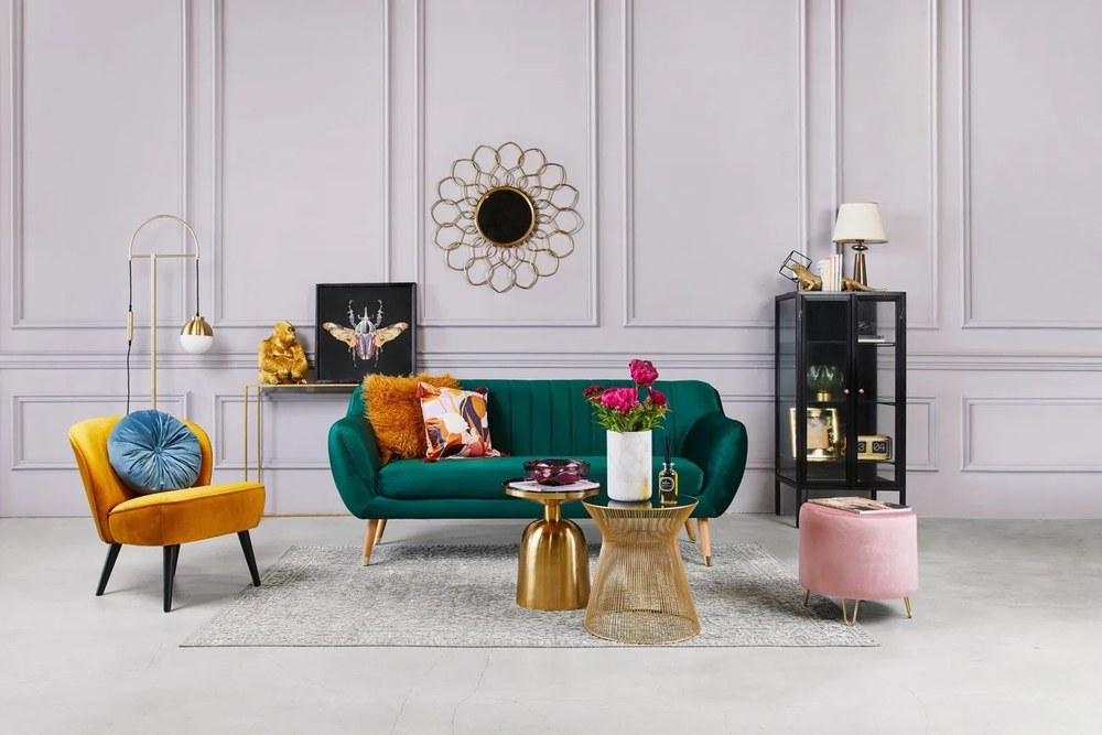 Fotoliu WOOOD Sara, galben muștar