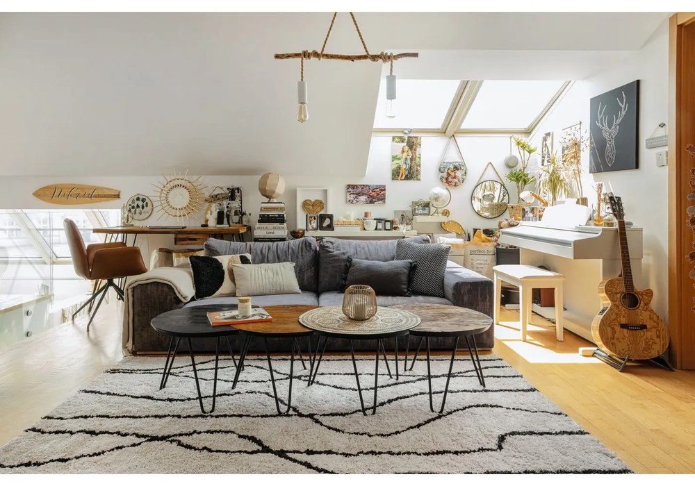 Pled din amestec de bumbac Euromant Zen, gri, 140 x 180 cm