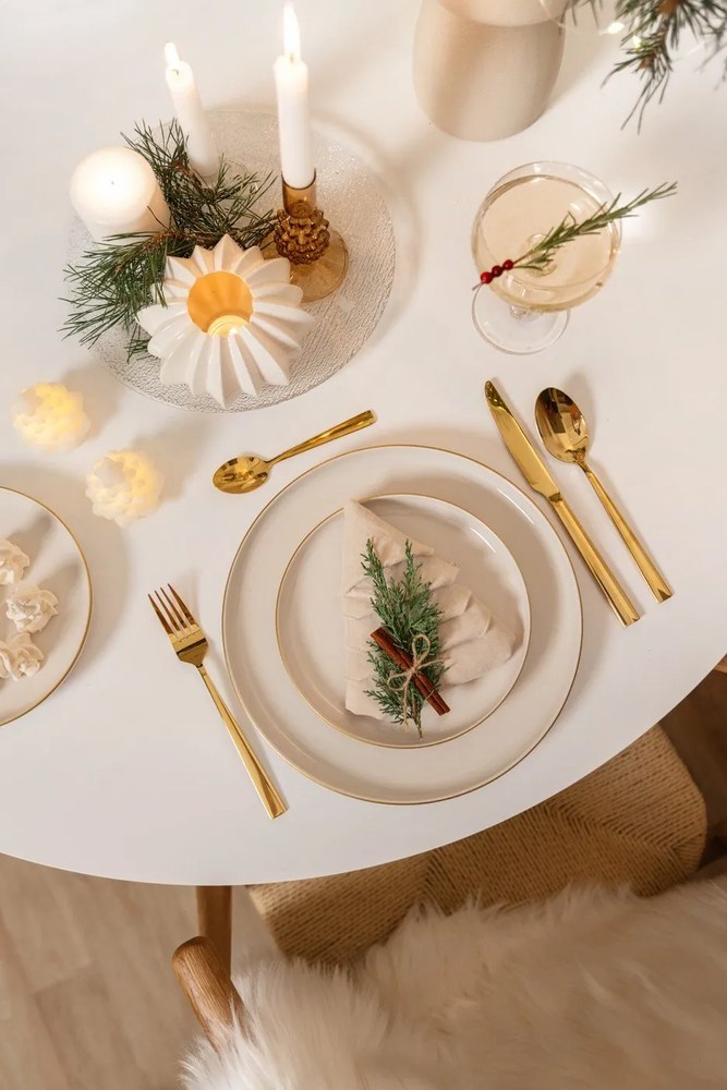 Masă rotundă Marckeric Oda, ⌀ 110 cm, alb