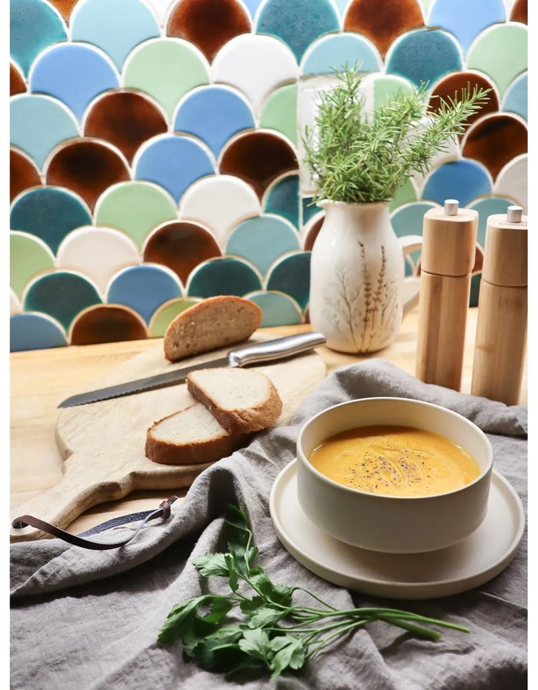 Set de 12 vase din gresie crem Bonami Selection Malia