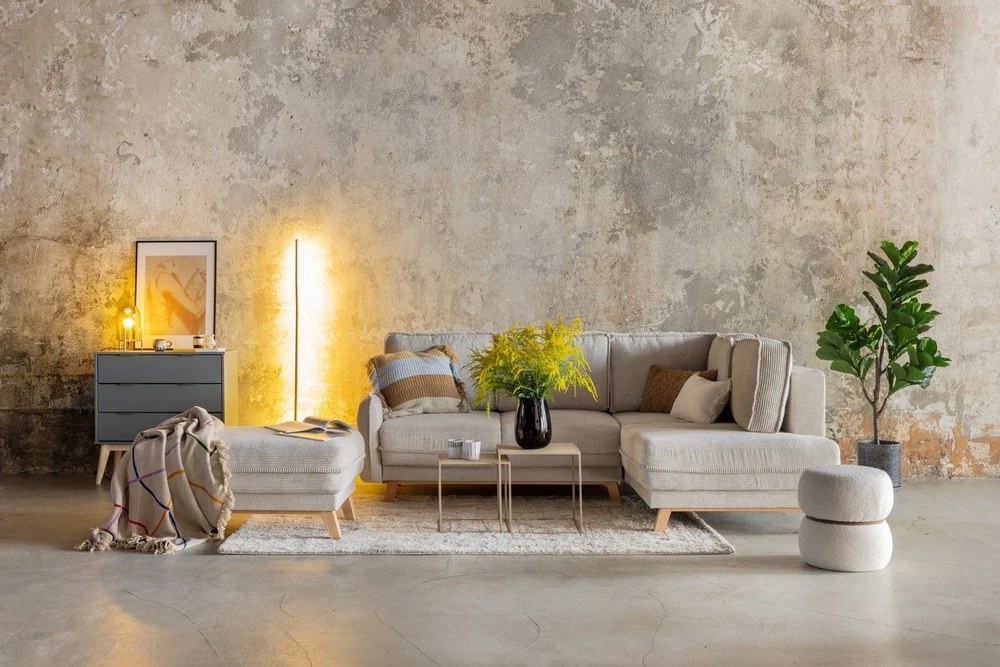 Pernă din bumbac PT LIVING Purity, 50 x 30 cm, maro deschis