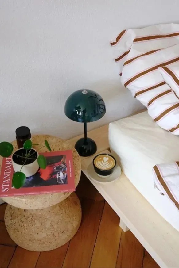 Pat matrimonial din lemn masiv de pin cu somieră 180x200 cm Japan – Karup Design