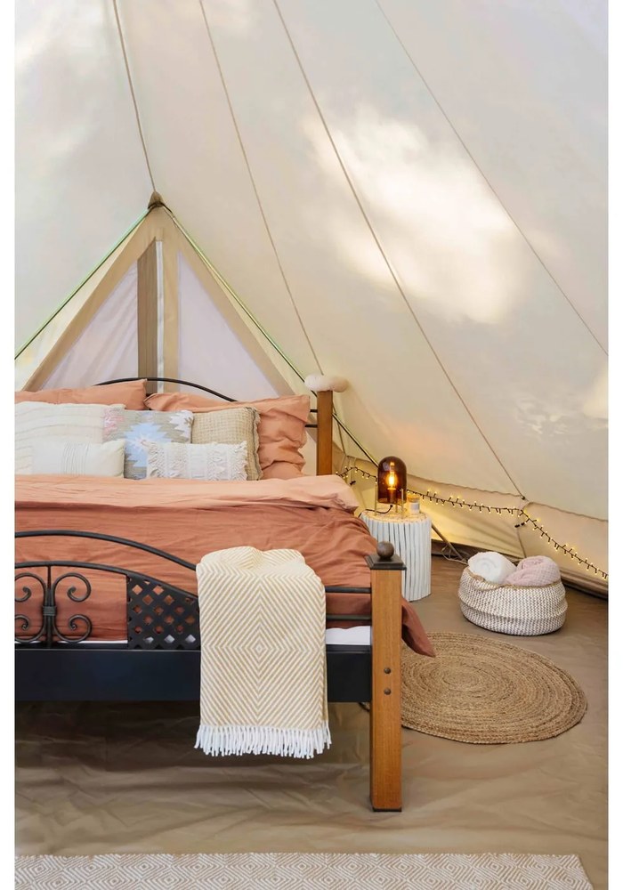Covor rotund House Nordic Bombay, ø 90 cm, maro deschis