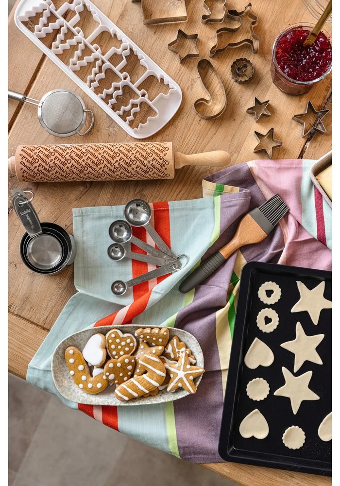 Sucitor din lemn cu detalii de Crăciun în relief Valek Merry Christmass