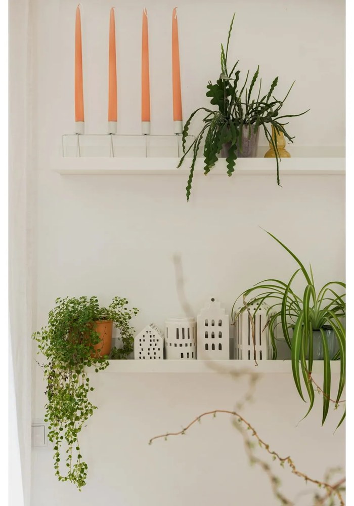 Sfeșnic din ceramică Kähler Design Urbania Lighthouse Classical, alb