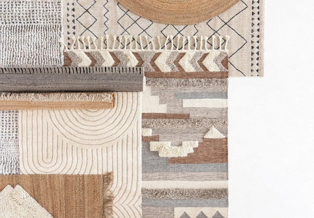 Covor lucrat manual Nattiot Lenny, 110 x 170 cm