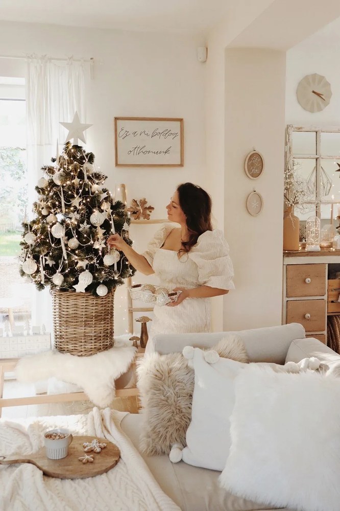 Pernă Tiseco Home Studio Sheepskin, 45 x 45 cm, alb