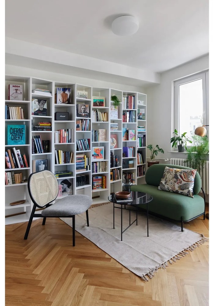 Bibliotecă albă 108x224 cm Valsa – TemaHome