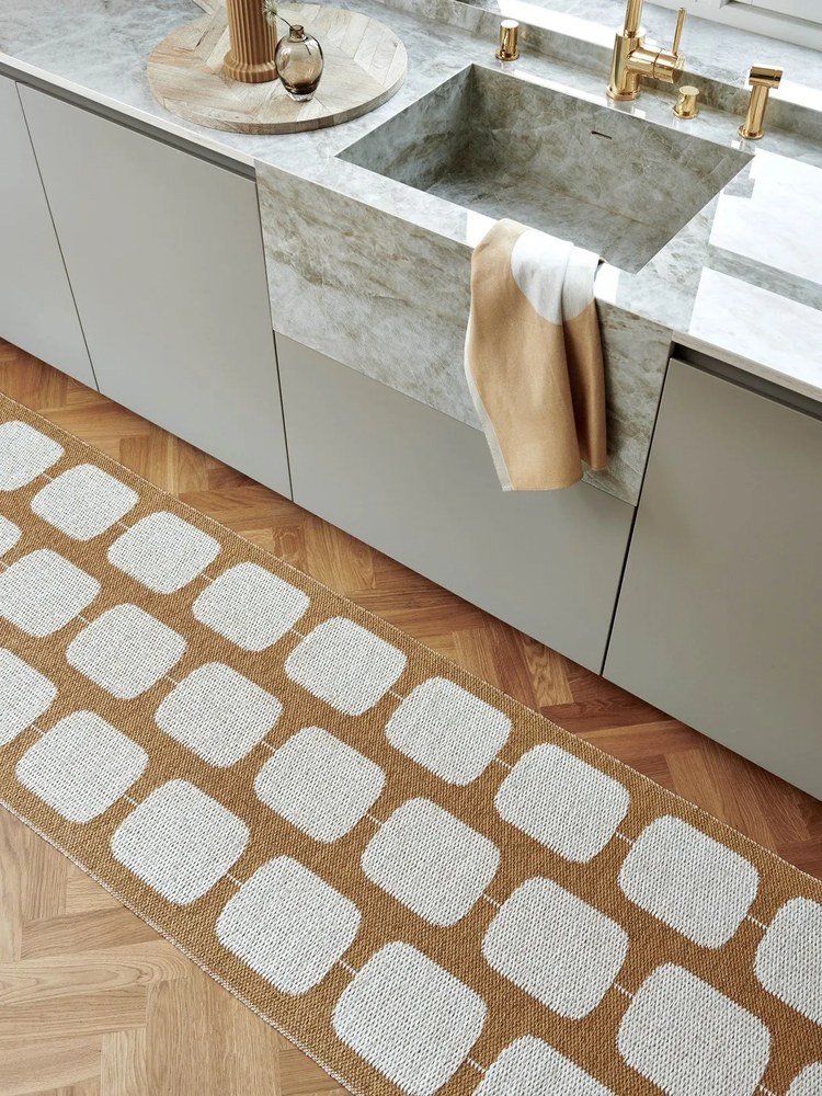 Prosop de vase din amestec de in 46x66 cm Vera Ochre – Pappelina