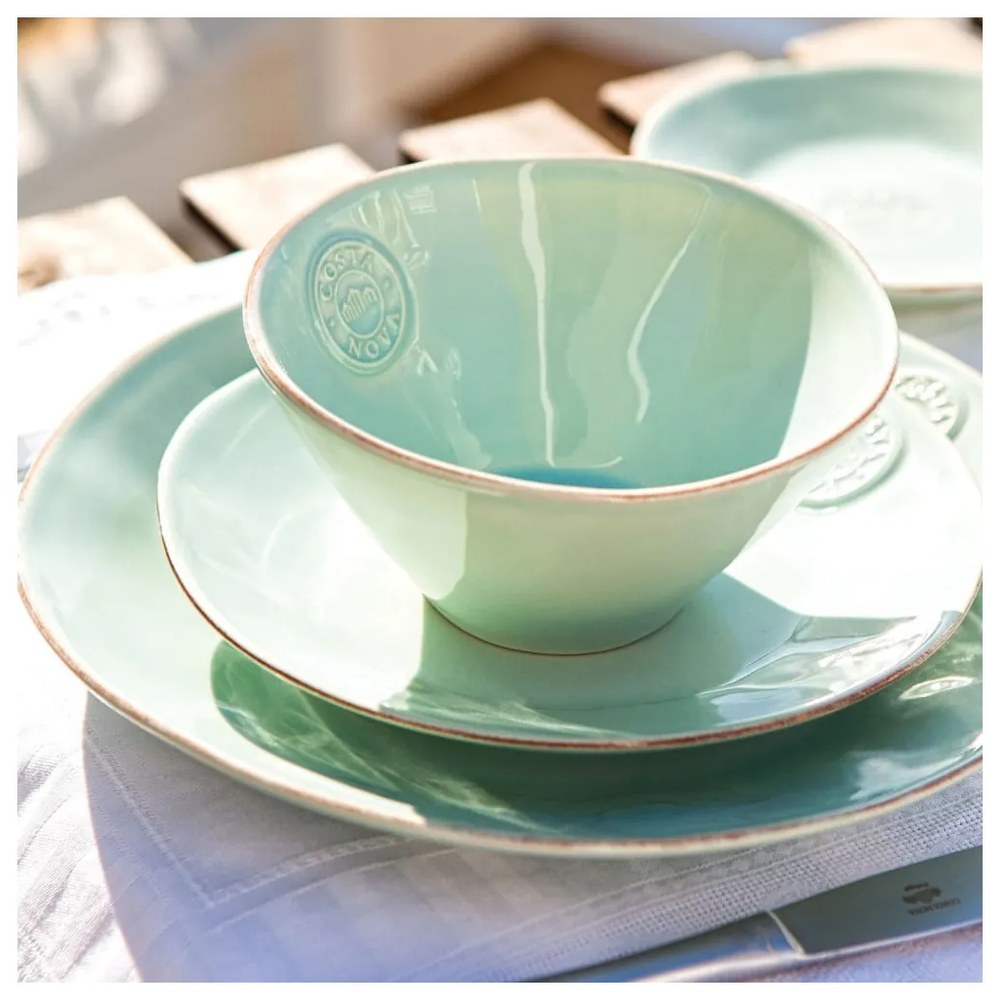 Farfurie din gresie ceramică Costa Nova Blue, ⌀ 27 cm, turcoaz