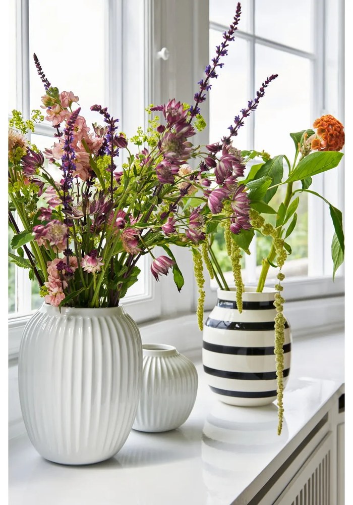 Vază din gresie Kähler Design Hammershoi, înălțime 12,5 cm, alb