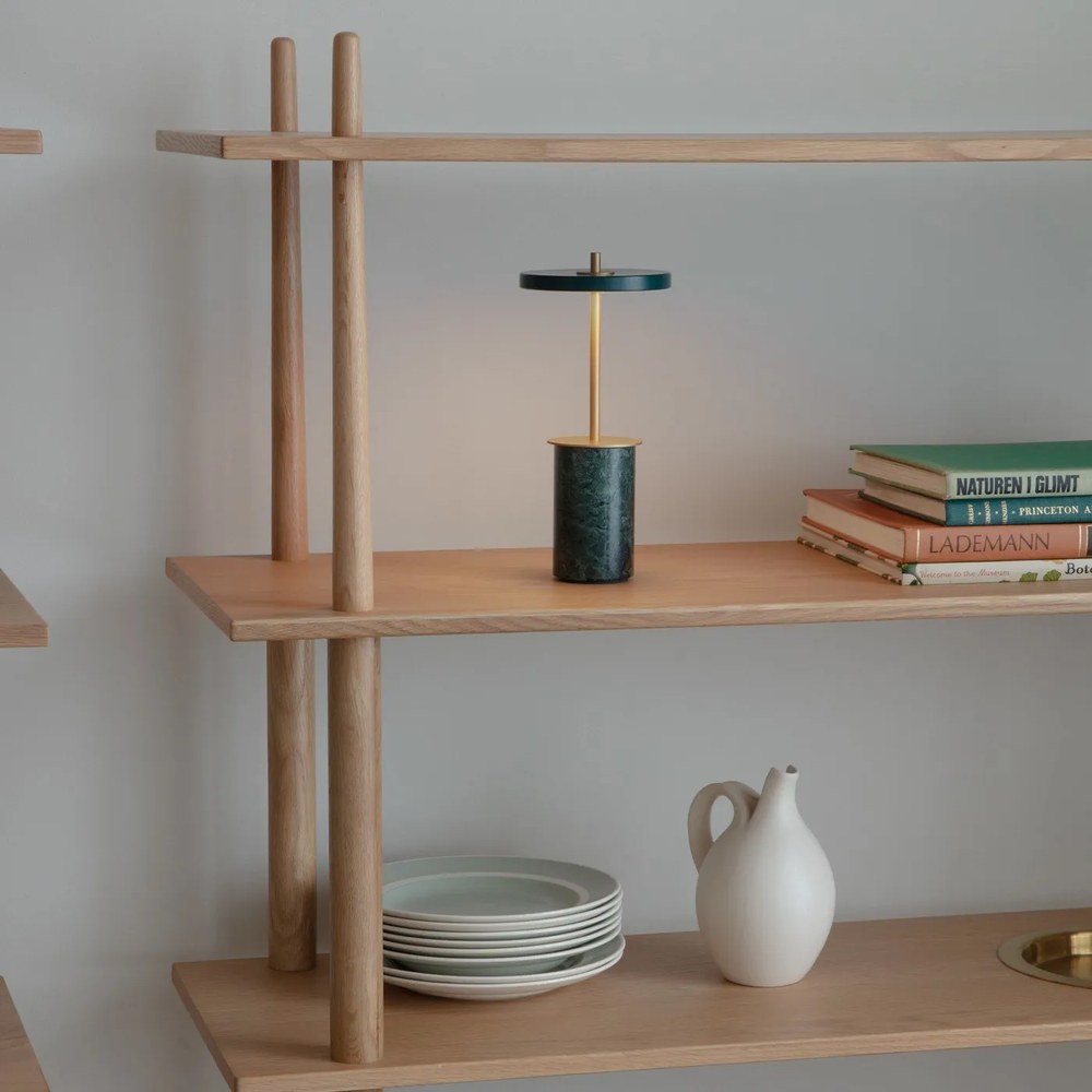 Sistem modular de rafturi în culoare naturală cu aspect de lemn de stejar 110x148 cm Stories – UMAGE