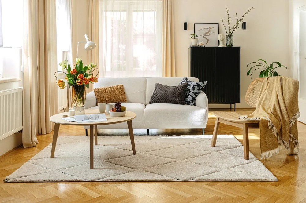 Pernă din bumbac PT LIVING Purity, 50 x 30 cm, maro deschis