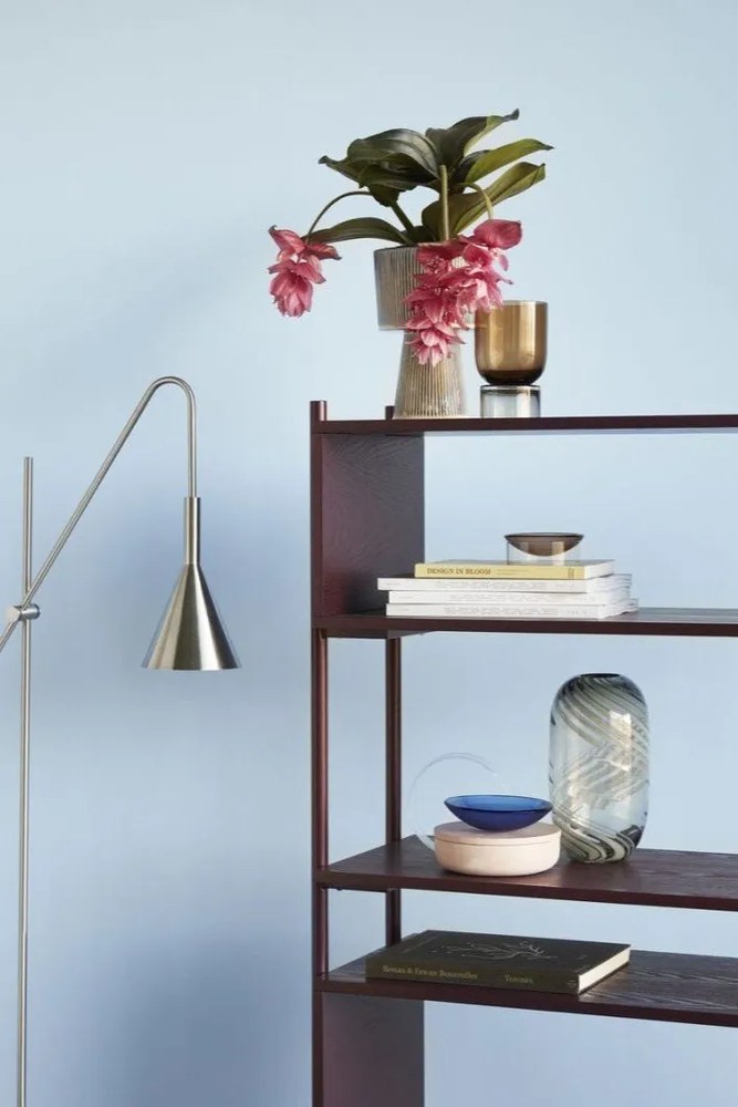 Vază din sticlă Hübsch Smoked, înălțime 28 cm, gri