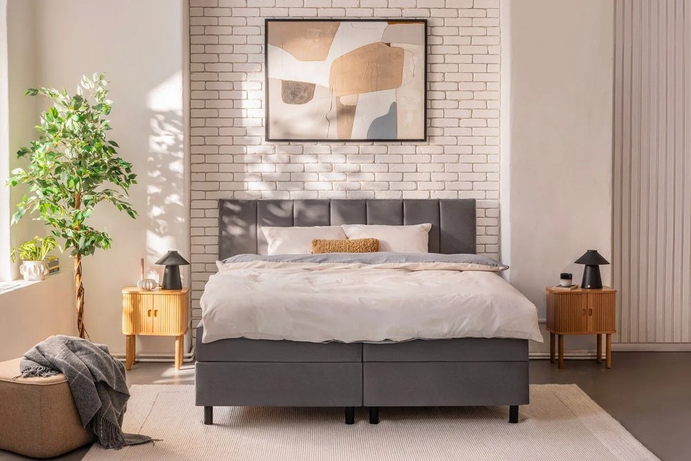 Pernă din bumbac PT LIVING Purity, 50 x 30 cm, maro deschis