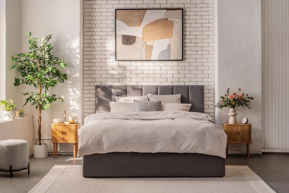 Noptieră în culoare naturală cu aspect de lemn de stejar Langley – Actona