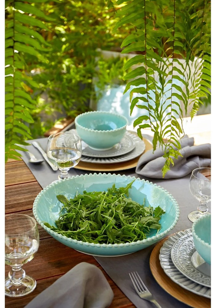 Farfurie din gresie ceramică Costa Nova Cristal, ⌀ 28 cm, gri