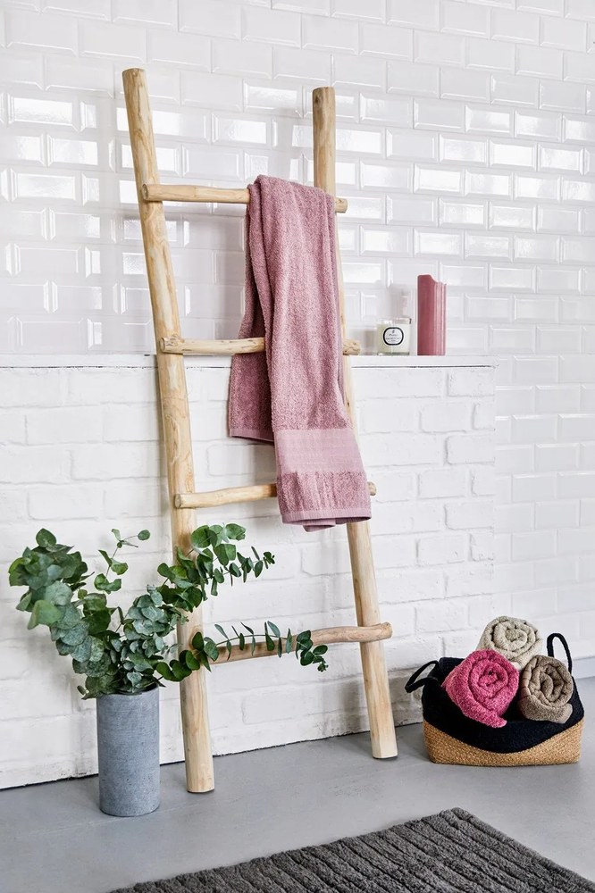 Covoraș din bumbac pentru baie Zone Tiles, 80 x 50 cm, gri