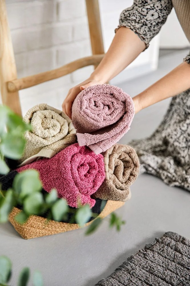 Covoraș din bumbac pentru baie Zone Tiles, 80 x 50 cm, gri