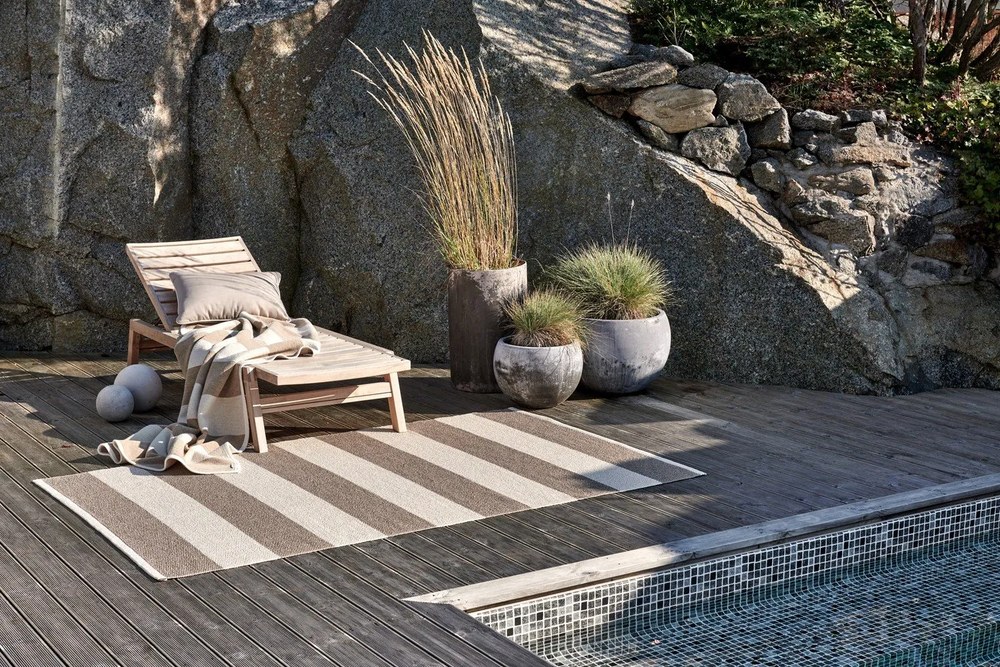 Covor tip traversă pentru interior și exterior bej/crem 70x150 cm Bob Mud Vanilla – Pappelina