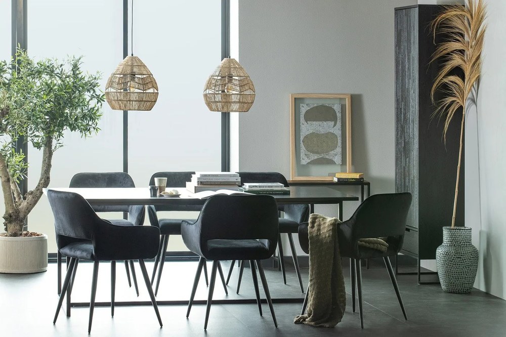 Șifonier negru din lemn de frasin 60x210 cm Silas – WOOOD