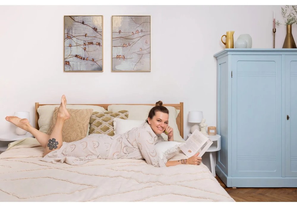 Pernă decorativă 50x30 cm Cotton Slub Solid - Tiseco Home Studio