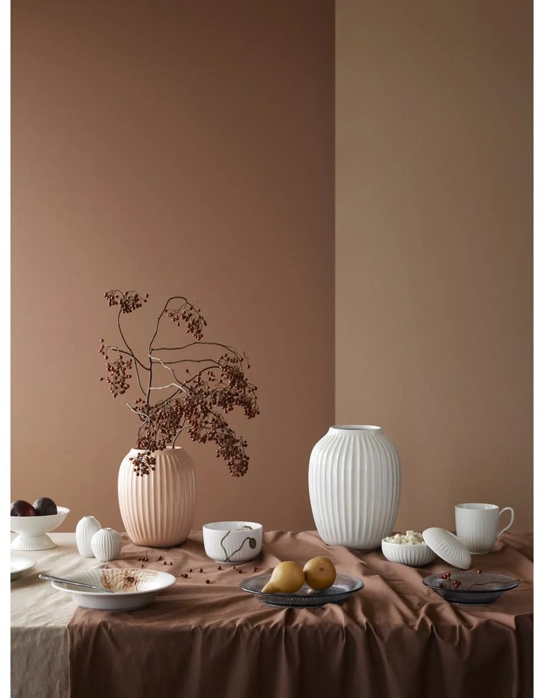 Set 3 vaze miniaturale din gresie Kähler Design Hammershoi Miniature, alb