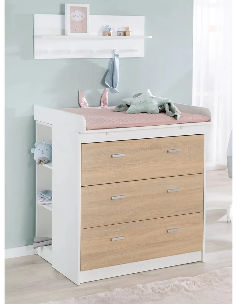 Bibliotecă pentru copii albă 29x88 cm Maren – Roba