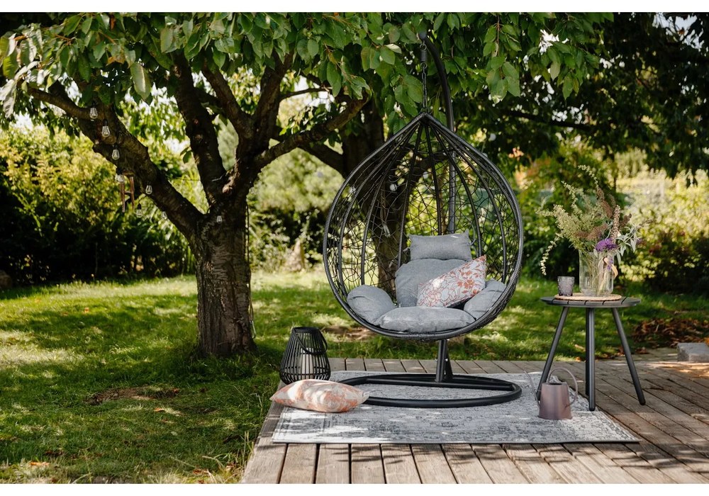 Fotoliu din ratan gri închis Bonami Selection Noela