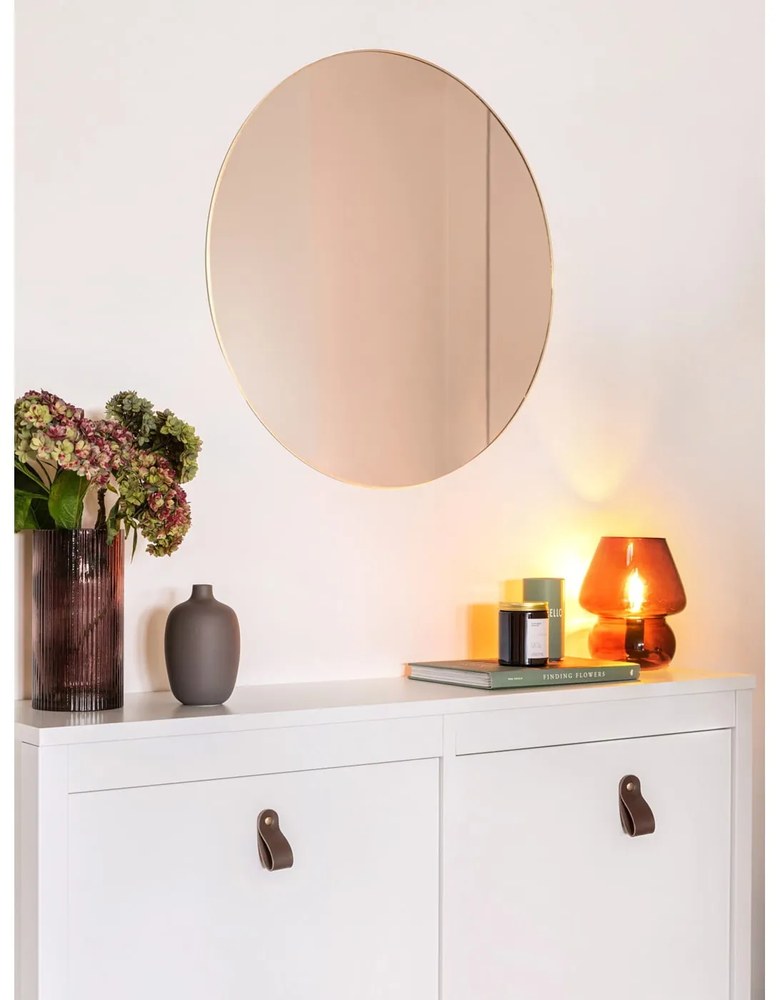 Oglindă de perete cu ramă aurie House Nordic Jersey, ø 40 cm