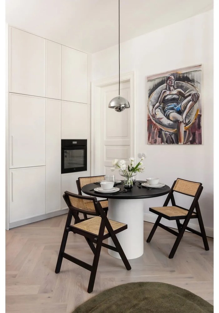 Scaun dining negru din lemn de pin Gunn – WOOOD