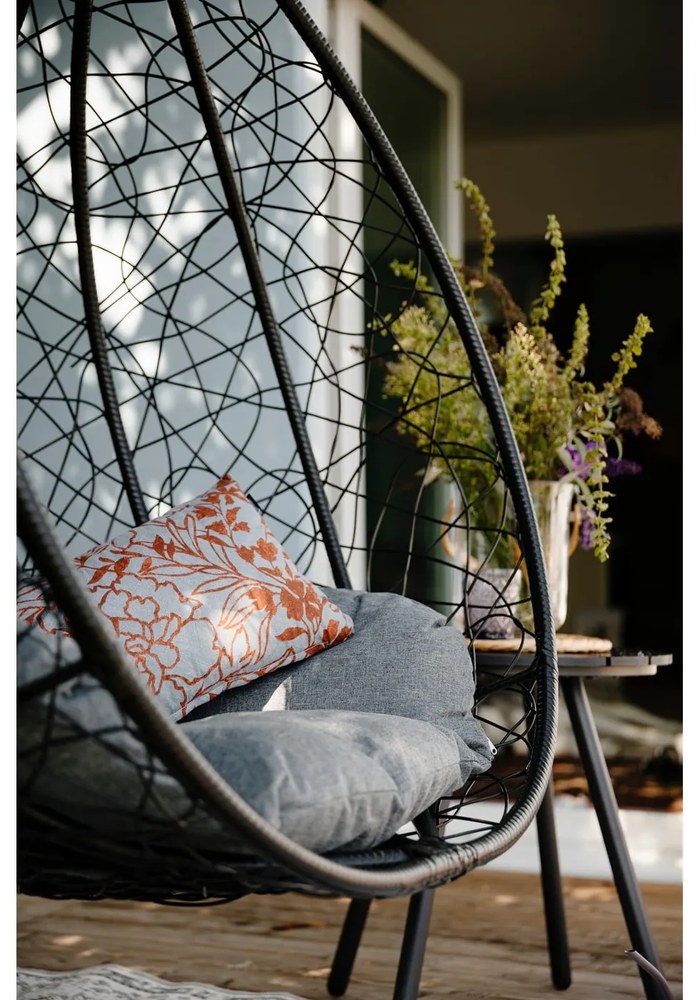 Fotoliu din ratan gri închis Bonami Selection Noela