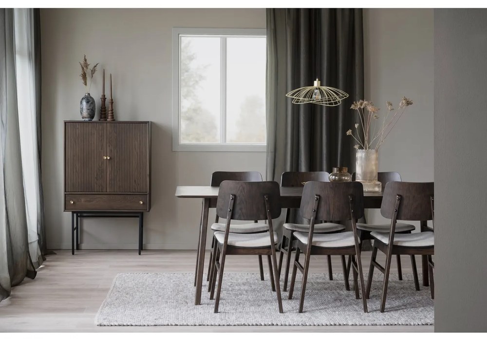 Masă de dining Rowico Lotta, 180 x 90 cm, negru