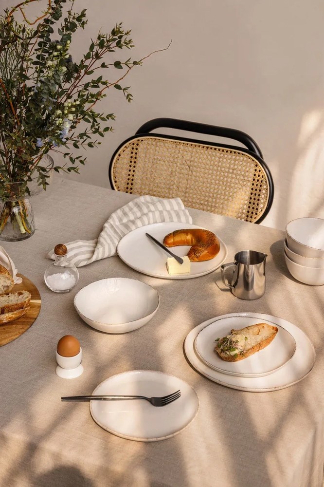 Serviciu de masă 24 buc. din gresie Snow Heart – Bonami Essentials