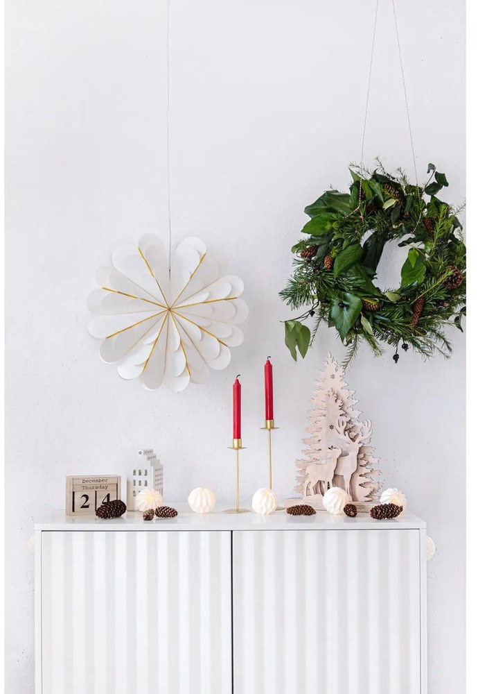 Sfeșnic din ceramică Kähler Design Urbania Lighthouse Manor, alb