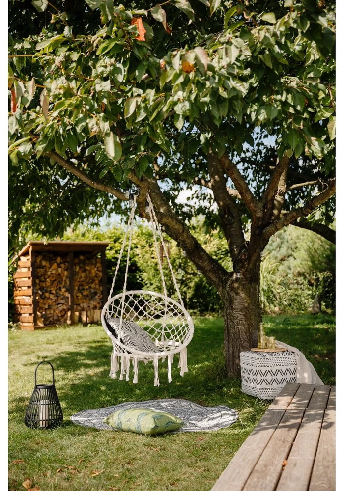 Covor adecvat pentru exterior NORTHRUGS Siruma, ø 140 cm, gri-crem