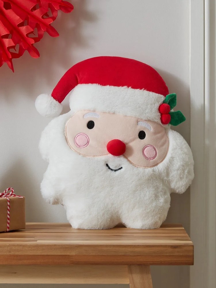 Pernă decorativă din pluș 38x32 cm cu model de Crăciun Christmas Santa – Catherine Lansfield