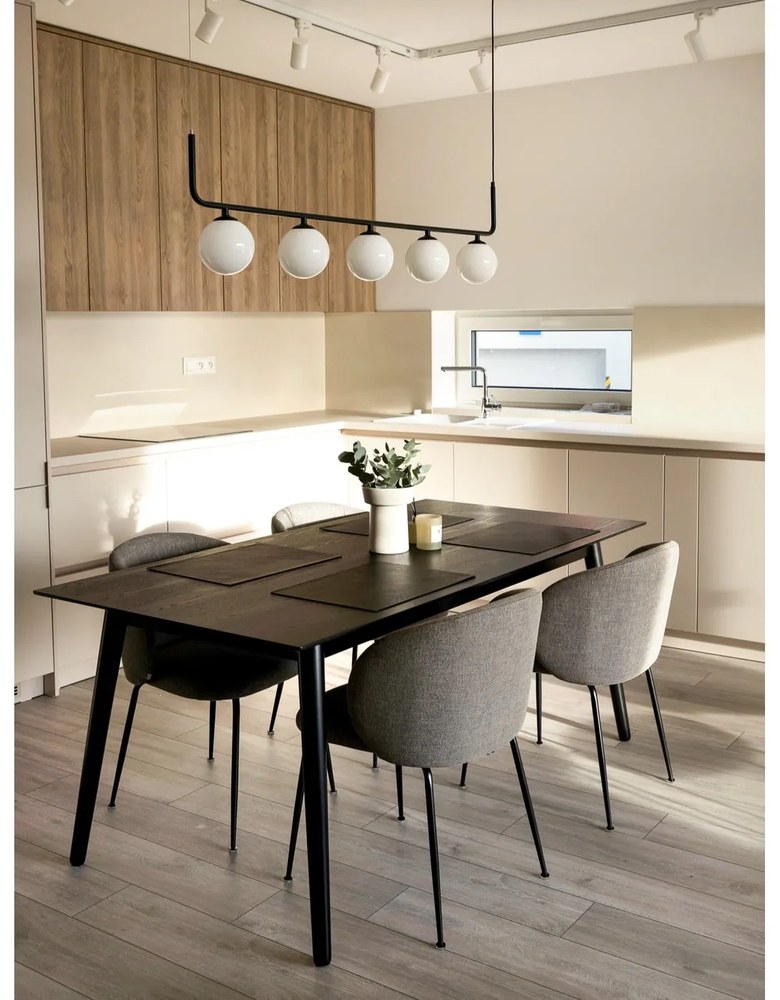 Masă de dining Rowico Lotta, 180 x 90 cm, negru