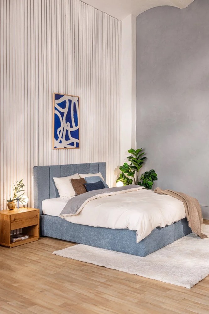 Lenjerie de pat gri/bej din bumbac ranforcé pentru pat dublu/extins cu cearceaf inclus/cu 4 piese 200x220 cm – Mila Home