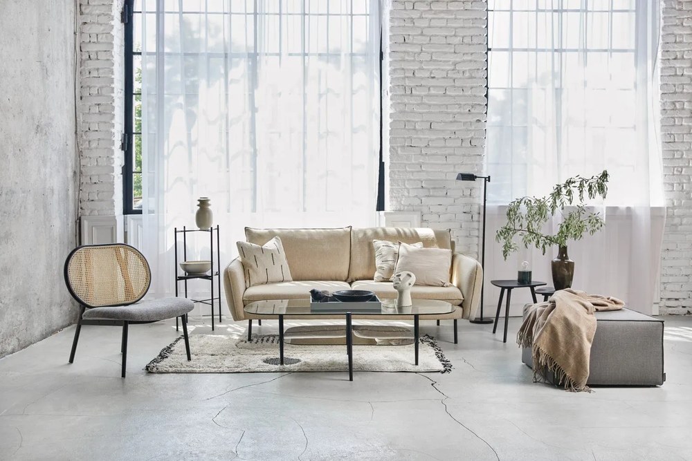 Canapea Cosmopolitan Design Vienna, 200 cm, bej